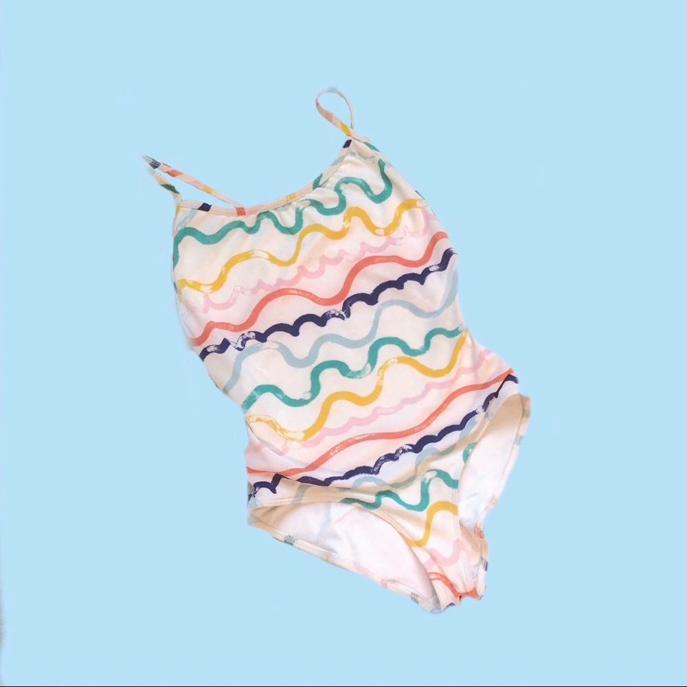 American apparel one piece squiggle swimsuit
